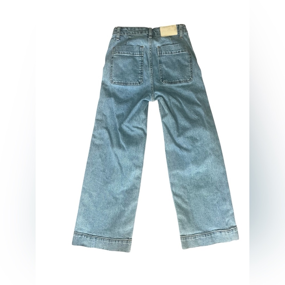 Everlane High Rise Wide Leg Light Wash Ankle Jean Size 24 - Picture 5 of 6